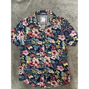 Cactus Man Ricky Singh Hawaiian Shirt Mens M Floral Button Up Short Sleeve